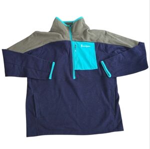 Cotopaxi Men's Abrazo Navy + Teal 1/2 Zip Fleece Pullover Jacket Size XXL